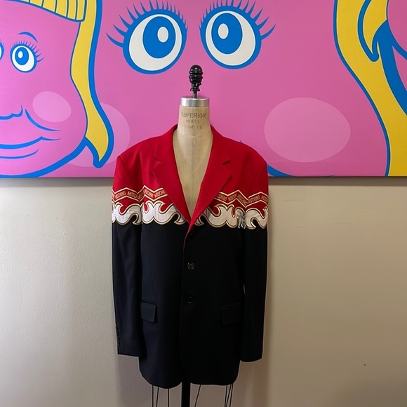 Moschino Cheap Chic Men's Wool Band Blazer Jacket